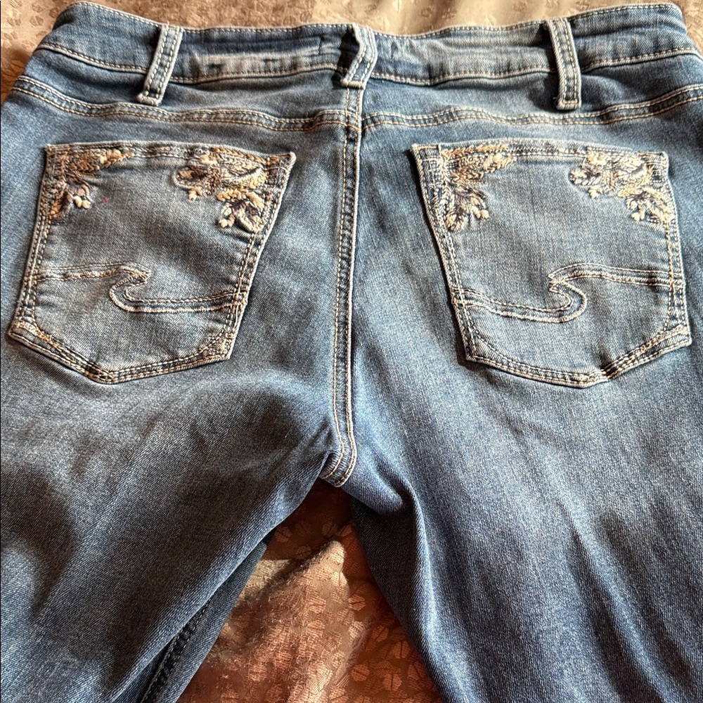 Stylish Silver Blue Women's Jeans - Picture 4 of 5
